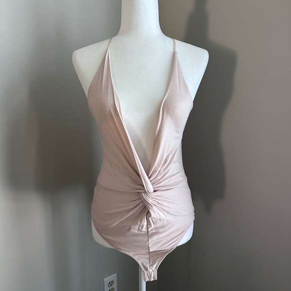 blanc Tops - NWOT Deep V Bodysuit